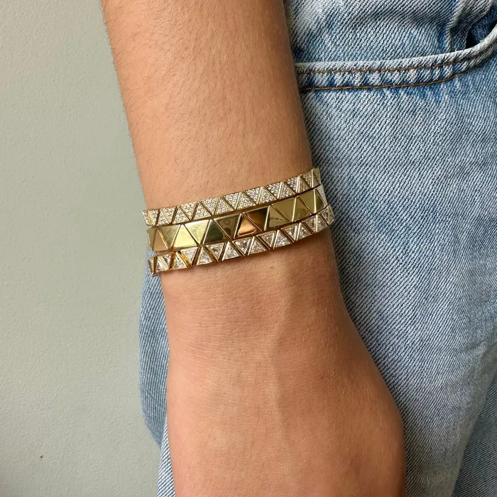 BEZELED TRILLION DIAMOND BRACELET anitako Bracelets