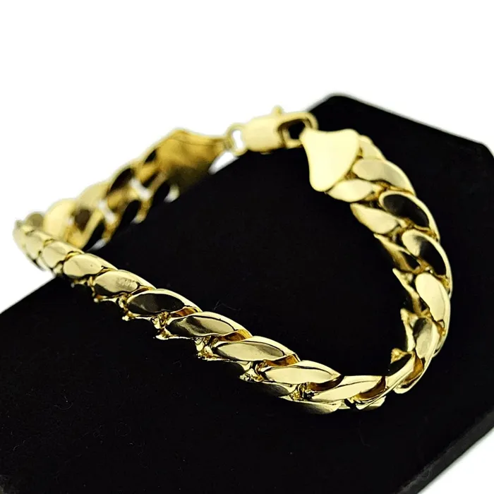 Bling Cartel Admin Bracelets 14K Gold Plated Miami Cuban Link Bracelet 12mm 9 Inch