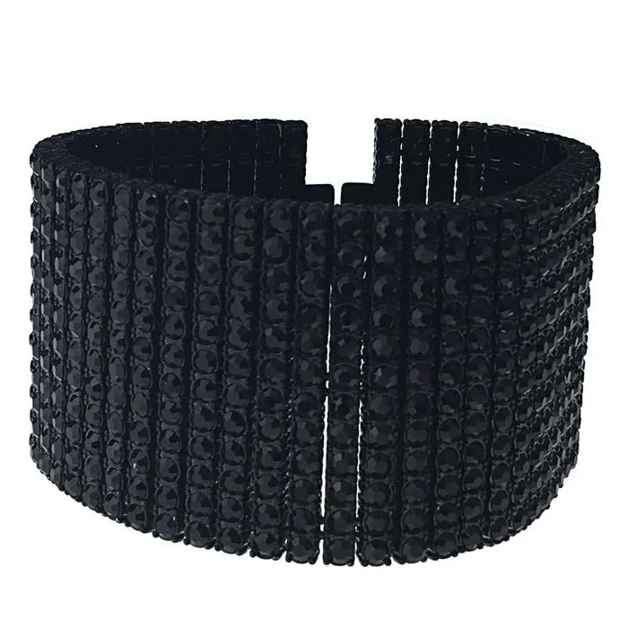 Bling Cartel Admin Bracelets Black 12 Row Iced Flooded Out Pharaoh Bracelet 9