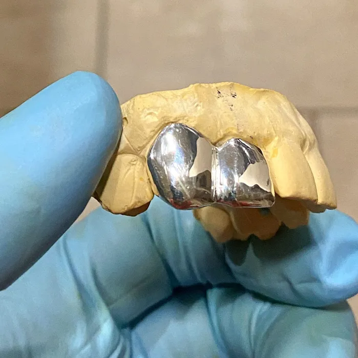 Bling Cartel Admin Rings 925 Sterling Silver Double Side Canine Teeth Caps Custom Grillz