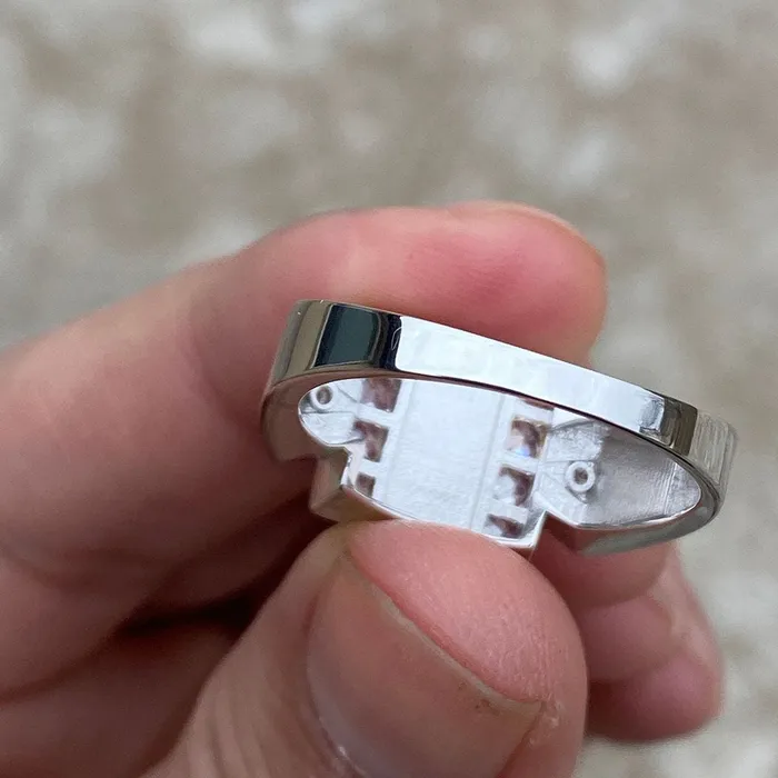 Bling Cartel Admin Rings 925 Sterling Silver Iced Money Dollar Sign Two Tone Ring