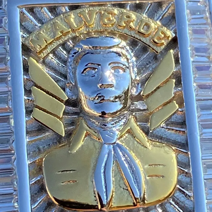 Bling Cartel Admin Rings Jesus Malverde Two Tone Gold Plated over 925 Sterling Silver Pendant 1