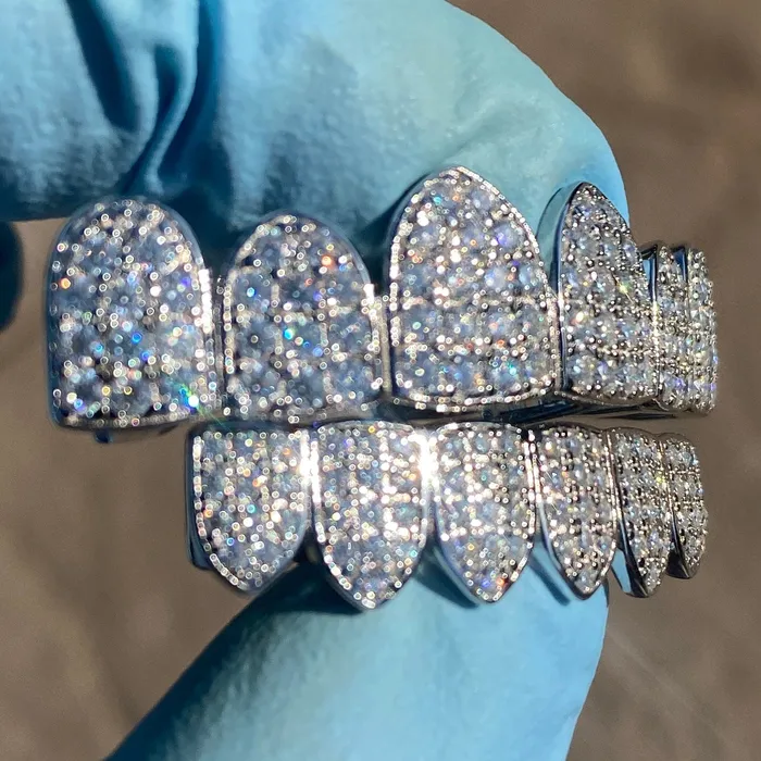 Bling Cartel Admin Rings VVS Moissanite Grillz 925 Sterling Silver Iced Flooded Out Teeth
