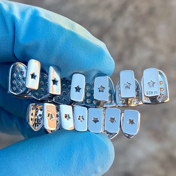 Bling Cartel Admin Rings VVS Moissanite Grillz 925 Sterling Silver Iced Flooded Out Teeth