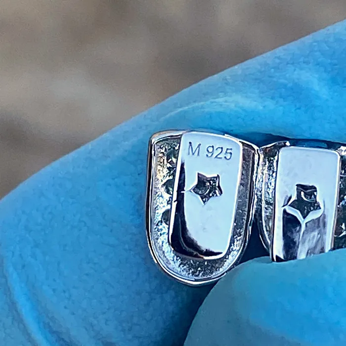 Bling Cartel Admin Rings VVS Moissanite Grillz 925 Sterling Silver Iced Flooded Out Teeth