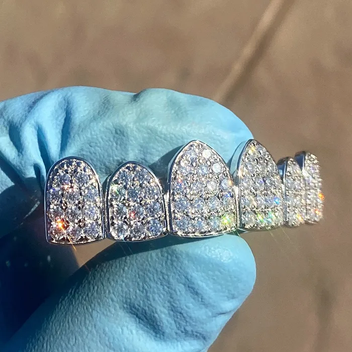 Bling Cartel Admin Rings VVS Moissanite Grillz 925 Sterling Silver Iced Flooded Out Teeth