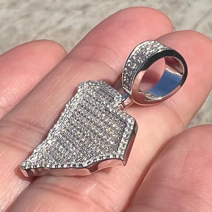 Bling Cartel Necklaces Sterling Silver State of South Carolina CZ Iced CZ Pendant