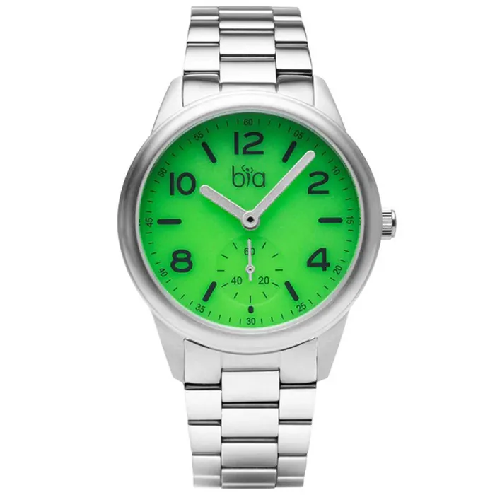 Bracelets BIA BIA Womens Quartz Watch Suffragette Green Dial Stainless Steel Bracelet B1005