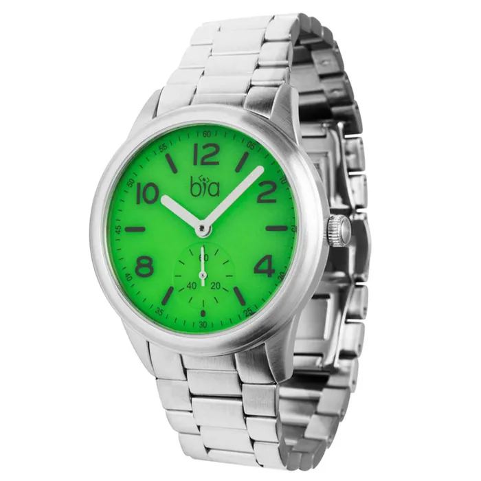 Bracelets BIA BIA Womens Quartz Watch Suffragette Green Dial Stainless Steel Bracelet B1005
