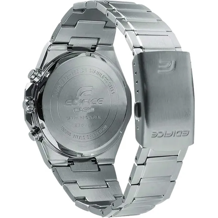 Bracelets Casio Mens Watch Edifice Chronograph Black Dial Silver Tone Bracelet EFB680D1A Casio