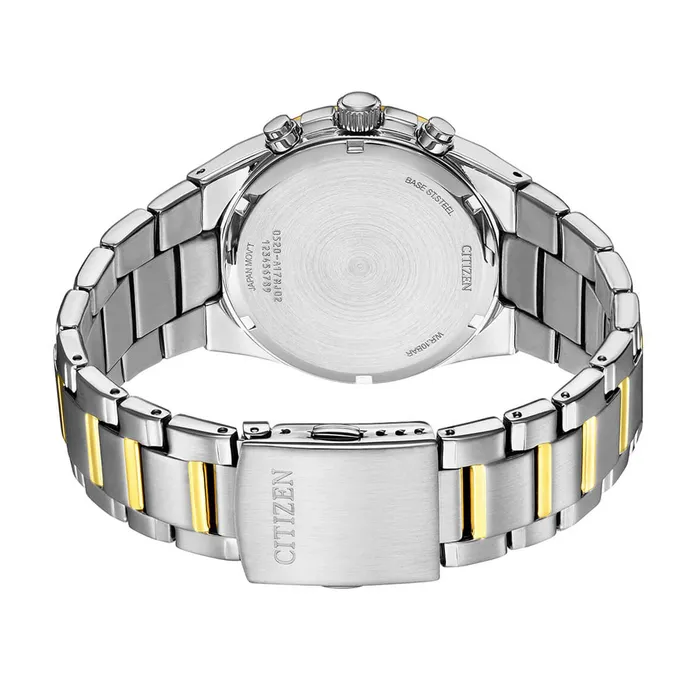 Bracelets Citizen Citizen Mens Watch Chronograph Date Display Blue Dial Steel Bracelet AN817652L