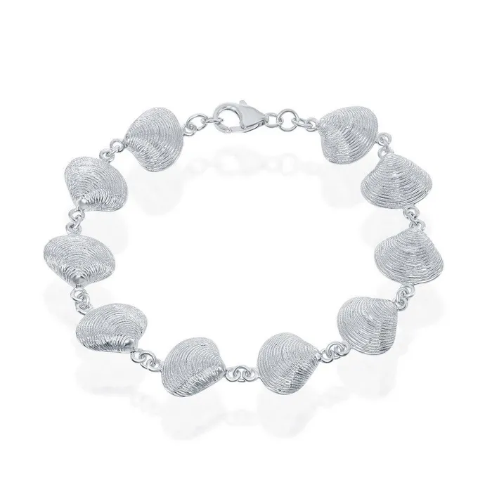 Bracelets Classic Sterling Silver Oyster Linked Bracelet 7
