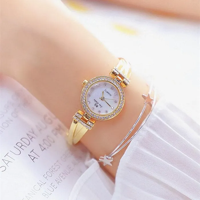 Bracelets Divine Inspiration Styles BEE SISTER Womens Fine Fashion Premium Quality Round Dial Stainless Steel Watch