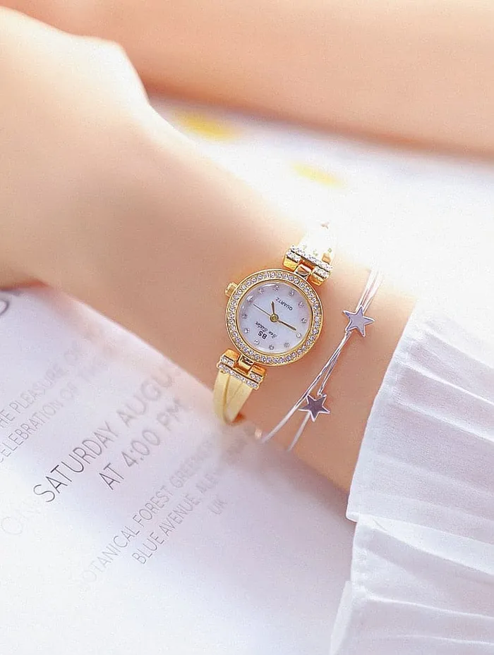 Bracelets Divine Inspiration Styles BEE SISTER Womens Fine Fashion Premium Quality Round Dial Stainless Steel Watch