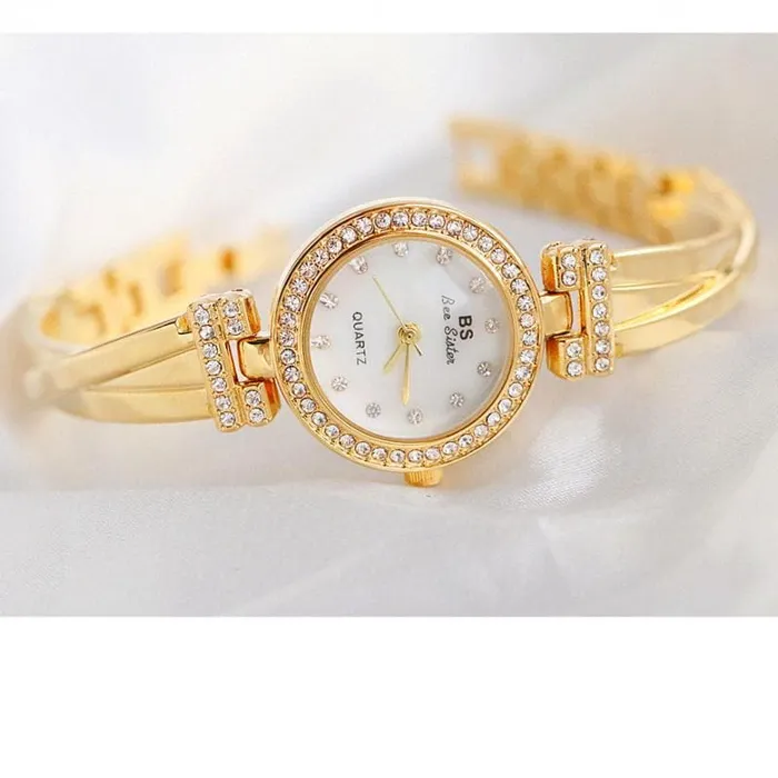 Bracelets Divine Inspiration Styles BEE SISTER Womens Fine Fashion Premium Quality Round Dial Stainless Steel Watch