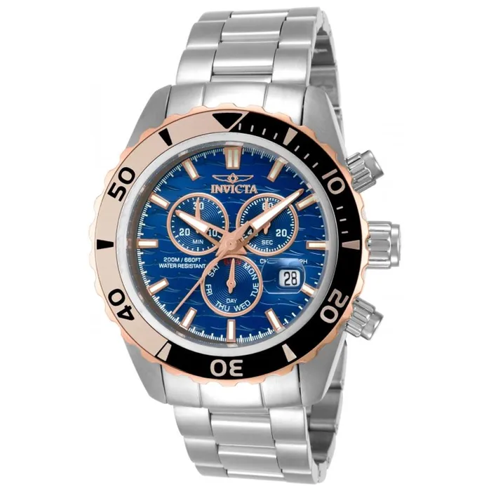 Bracelets Invicta Invicta 14340 Mens Pro Diver Chronograph Dive Blue Dial Stainless Steel Watch