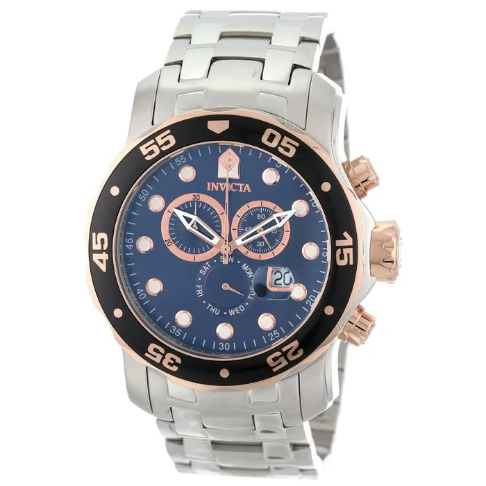 Bracelets Invicta Invicta 80038 Mens Pro Diver Quartz Chronograph Stainless Steel Blue Dial Dive Watch