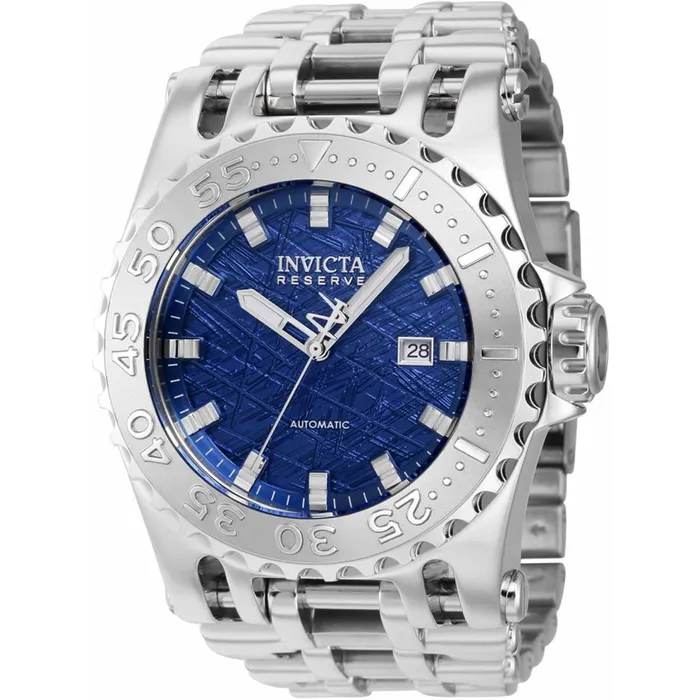Bracelets Invicta Invicta Mens Automatic Watch Reserve Chaos Blue Dial Silver Tone Bracelet 38707