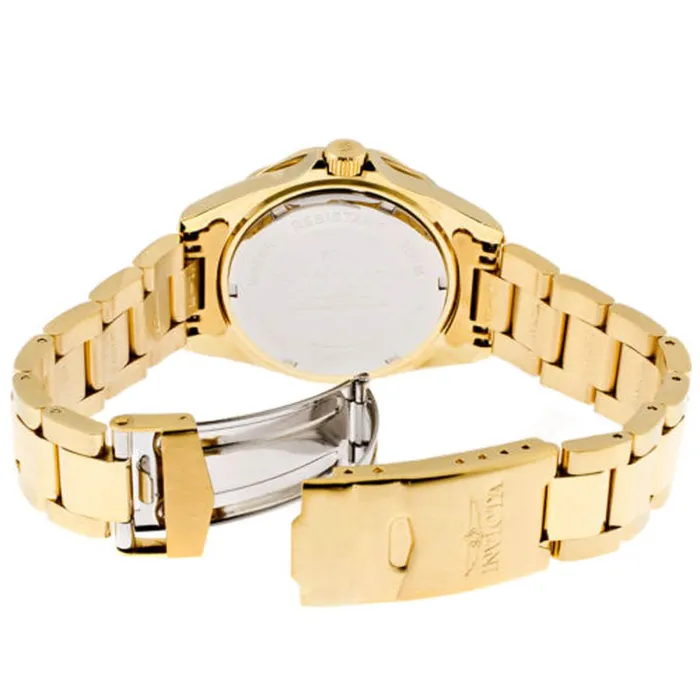 Bracelets Invicta Invicta Mens Quartz Watch Pro Diver White Dial Yellow Gold Bracelet 17053