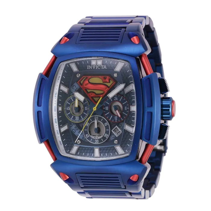 Bracelets Invicta Invicta Mens Watch DC Comics Superman Chronograph Stainless Steel Bracelet 41298