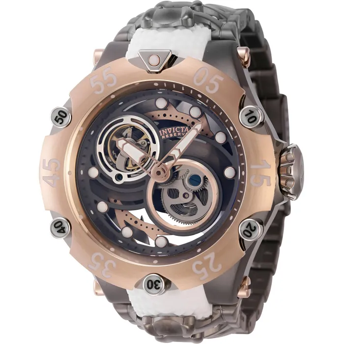 Bracelets Invicta Invicta Mens Watch Reserve Venom Cobra Automatic Titanium White Bracelet 43929
