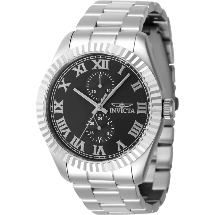 Bracelets Invicta Invicta Mens Watch Specialty Quartz Black Dial Silver Tone Steel Bracelet 47420