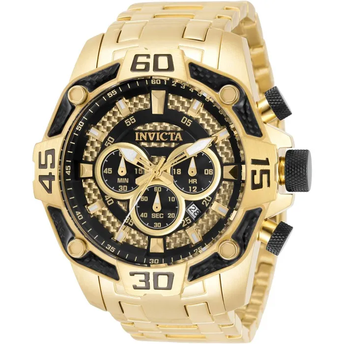 Bracelets Invicta Mens Japanese Quartz Watch Pro Diver Chrono Yellow Gold Bracelet 33848 Invicta