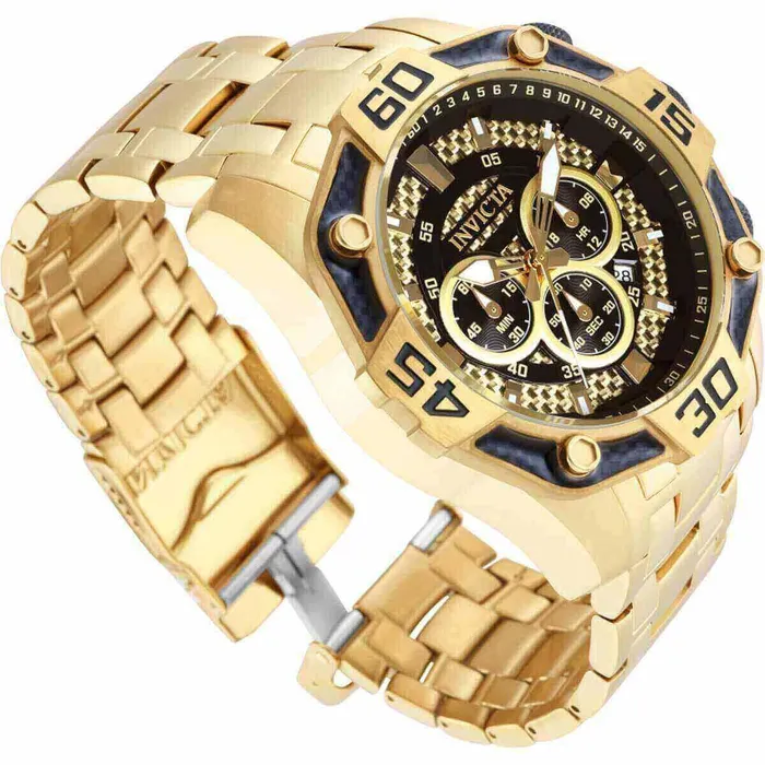 Bracelets Invicta Mens Japanese Quartz Watch Pro Diver Chrono Yellow Gold Bracelet 33848 Invicta