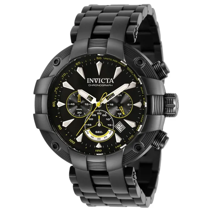 Bracelets Invicta Mens Quartz Watch Subaqua Chronograph Black Dial Steel Bracelet 32217 Invicta