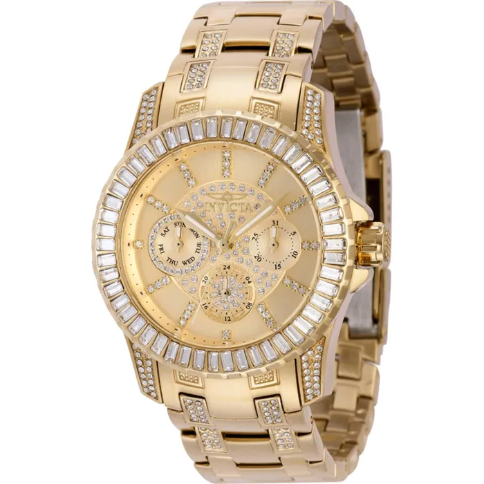 Bracelets Invicta Womens Watch Pro Diver Quartz Gold Tone Dial Crystal Steel Bracelet 44169 Invicta
