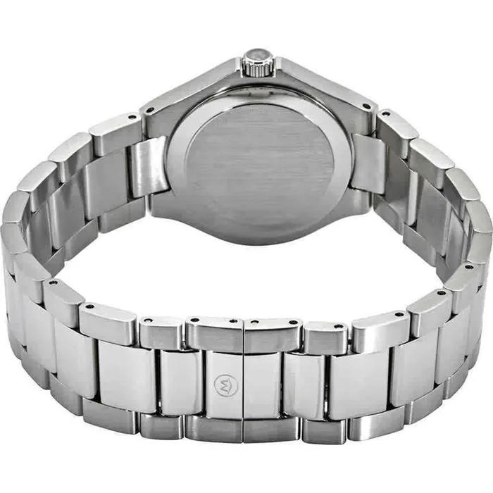 Bracelets Movado Movado Womens Quartz Watch Defio Black Dial Stainless Steel Bracelet 0607309