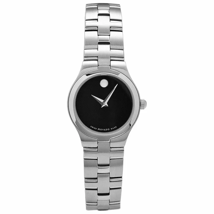 Bracelets Movado Womens Quartz Watch Juro Black Dial Stainless Steel Bracelet 0605024 Movado