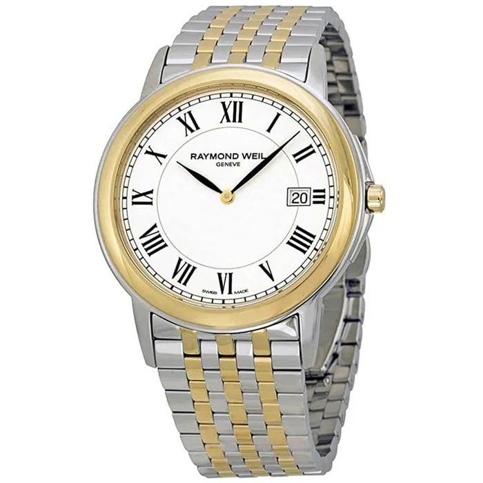 Bracelets RAYMOND WEIL Raymond Weil Mens Watch Tradition Quartz White Dial Bracelet 5466STP00300