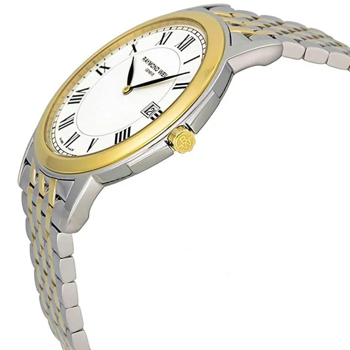 Bracelets RAYMOND WEIL Raymond Weil Mens Watch Tradition Quartz White Dial Bracelet 5466STP00300