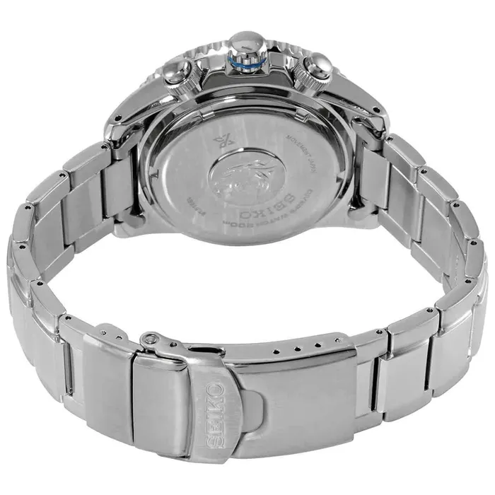 Bracelets Seiko Mens Eco Drive Watch Prospex Chronograph Black Dial SS Bracelet SSC781P1 SEIKO