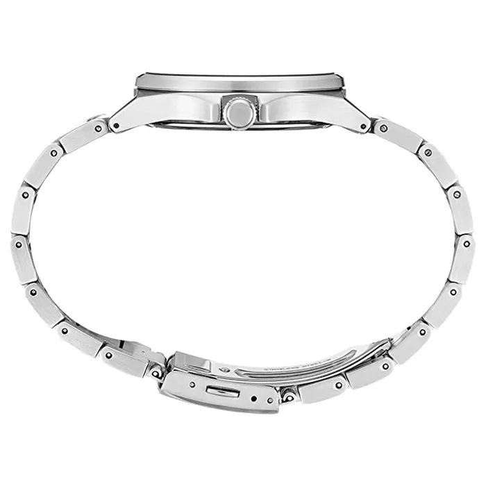 Bracelets Seiko Mens Quartz Watch Essentials Black Dial Stainless Steel Bracelet SUR505P1 SEIKO