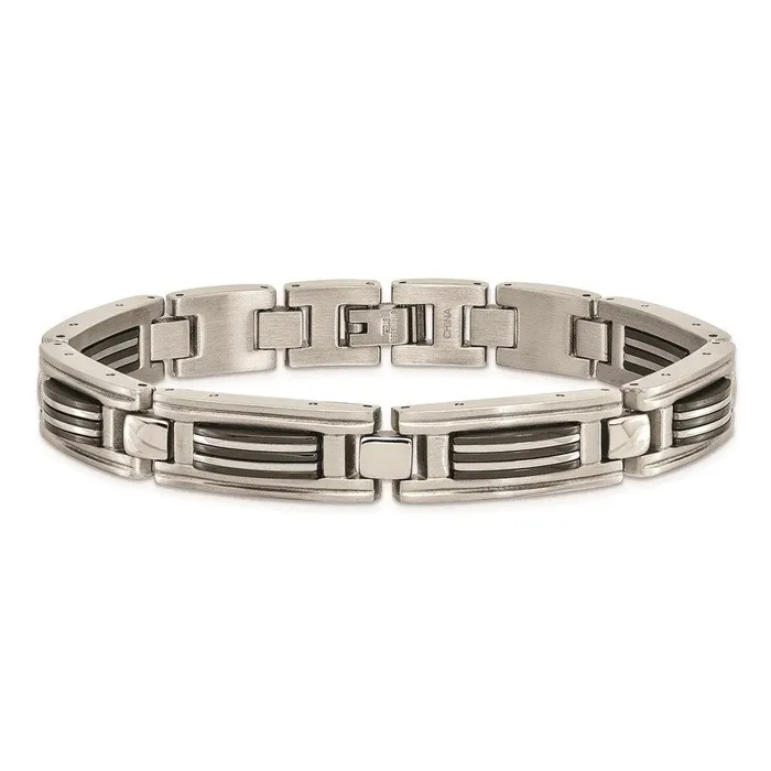 Bracelets Stainless Steel Black IPplated Bracelet Chisel