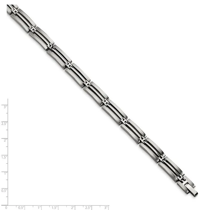 Bracelets Stainless Steel Brushed and Polished 875in Bracelet Chisel