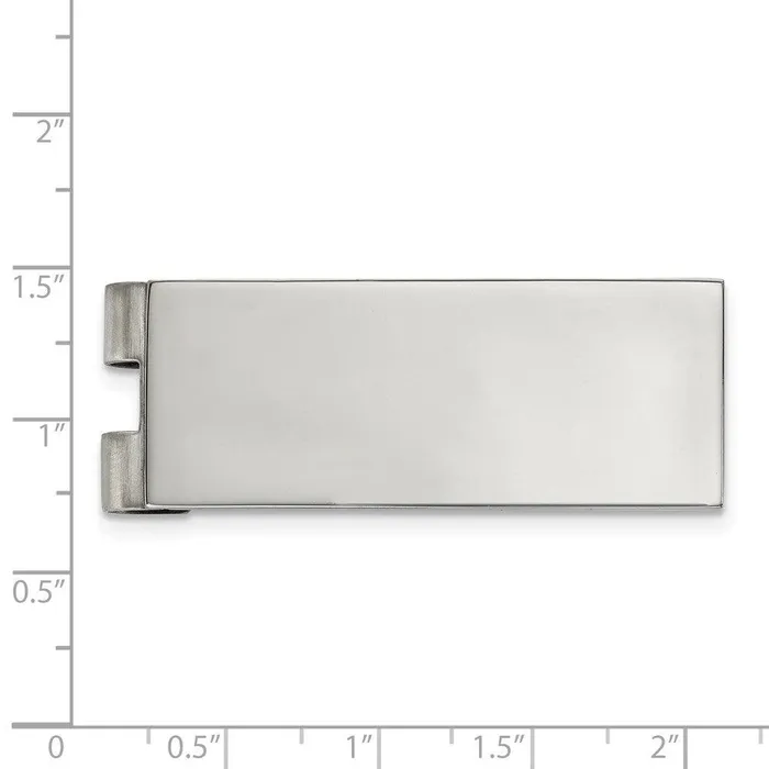 Bracelets Stainless Steel Polished Money Clip Chisel