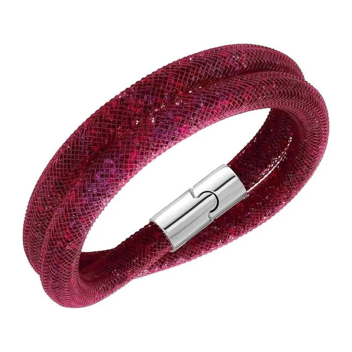 Bracelets Swarovski Swarovski Womens Bracelet Stardust 15 Inch Ruby Red Crystal Double Wrap 5139748