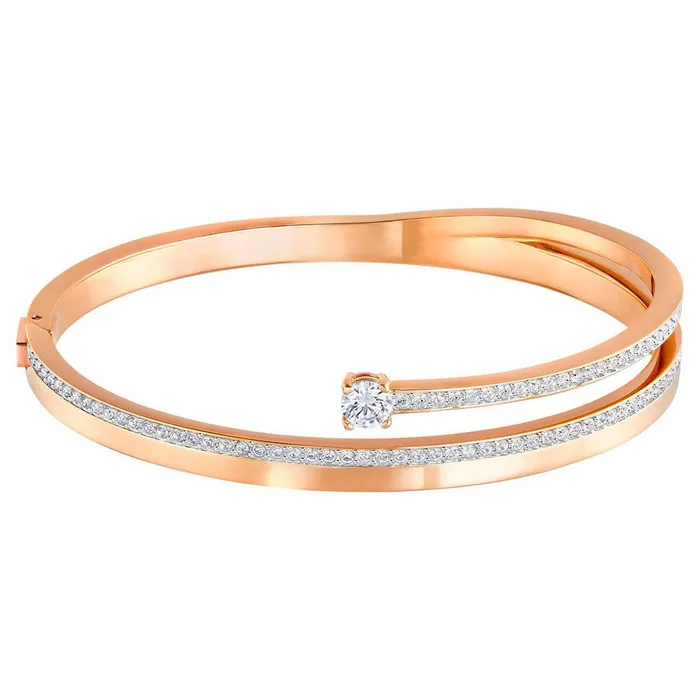 Bracelets Swarovski Womens Bangle Bracelet Fresh Rose Gold Plated 5217727 Swarovski