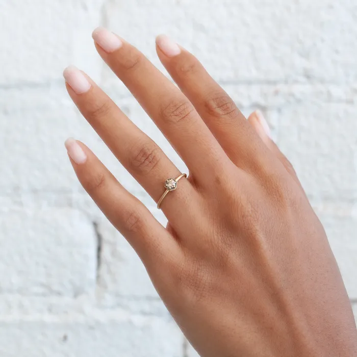 Brown Diamond Hexagon Ring 16ct Satomi Kawakita Rings