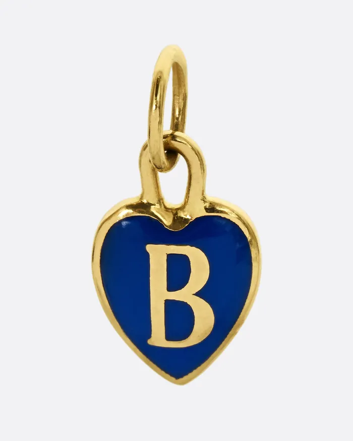 Charm Necklaces B Initial Petite Heart Charm KATHRYN BENTLEY