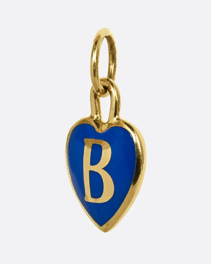 Charm Necklaces B Initial Petite Heart Charm KATHRYN BENTLEY