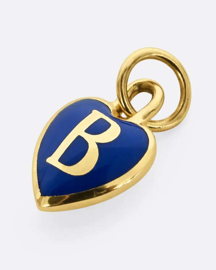 Charm Necklaces B Initial Petite Heart Charm KATHRYN BENTLEY