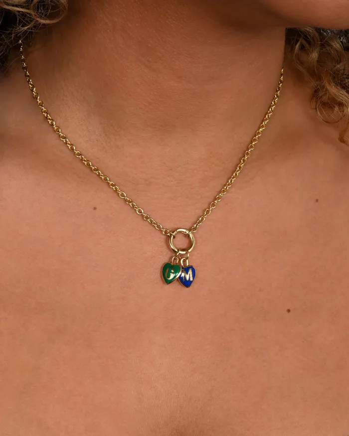 Charm Necklaces B Initial Petite Heart Charm KATHRYN BENTLEY