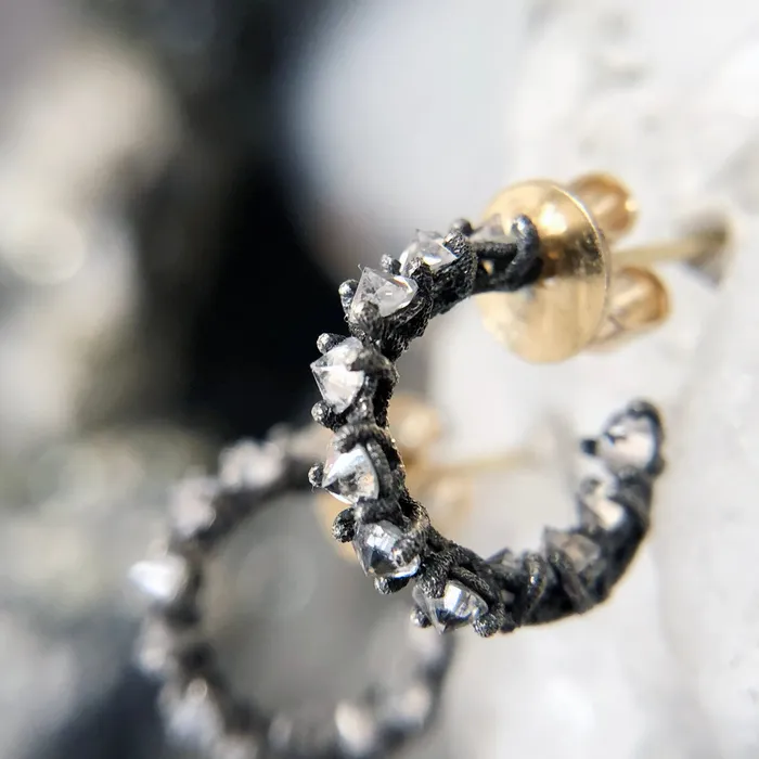 Charm Necklaces Diamond Cluster Hoops TAP By Todd Pownell
