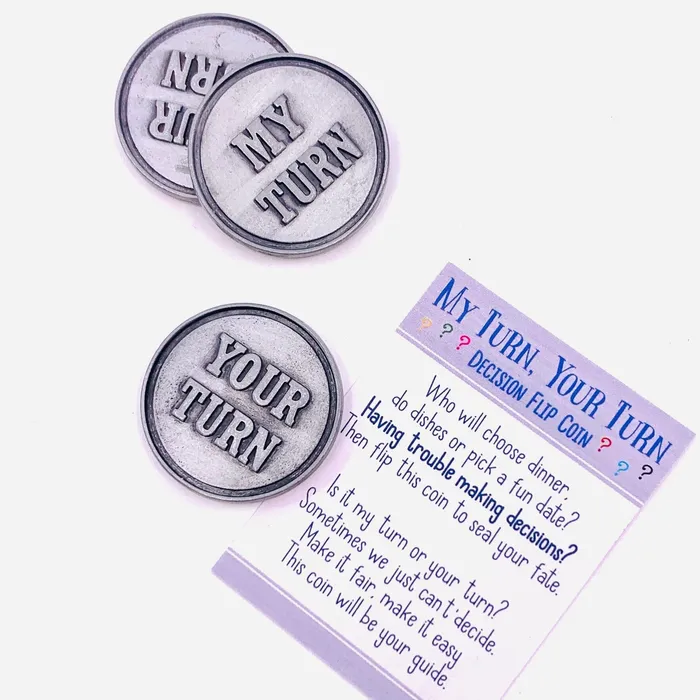 Charm Necklaces GANZ My Turn Your Turn Decision Flip Coin Pocket Charm