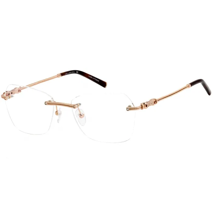 Charriol Womens Eyeglasses Shiny GoldTortoise Geometrical Frame PC71033 C01 Charriol PreStyled Sets