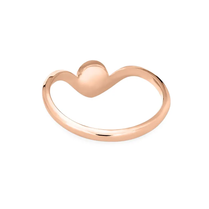 Chevron Circle Setting Cremation Ring in 14K Rose Gold closebymejewelry Rings